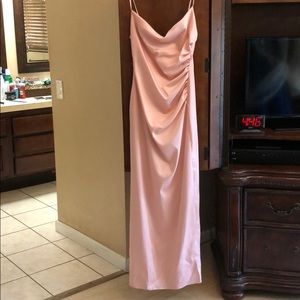 Blush pink gown.